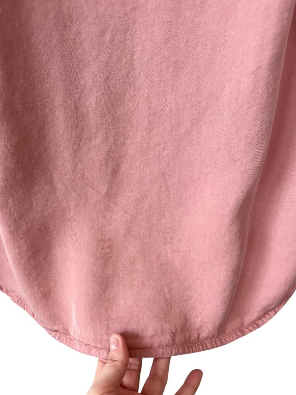 Babaton Dusty Rose Lyocell Utility Button Front Blouse Size M - Picture 9 of 11